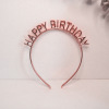 Headband with letters, hair accessory, plastic decorations, Aliexpress, gold and silver, English