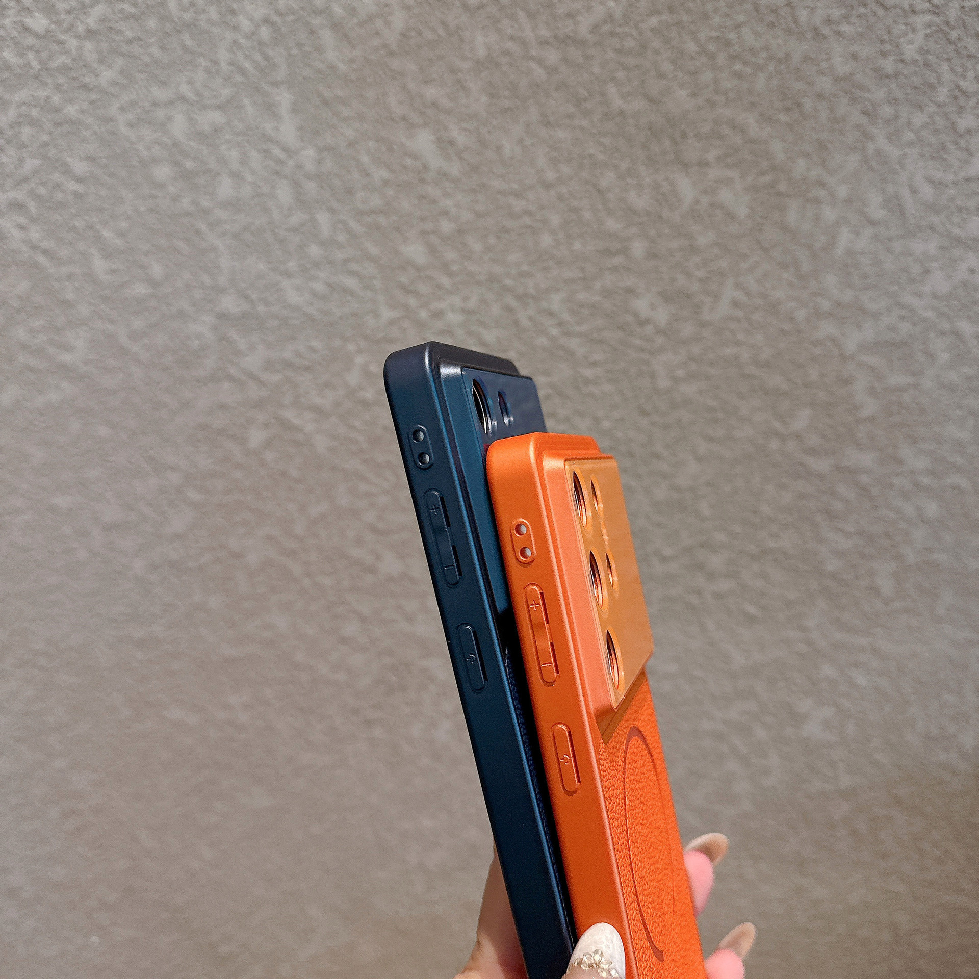 Magnetic Phone Case V-pattern Stylish Protective Cover For Galaxy_voghion.com