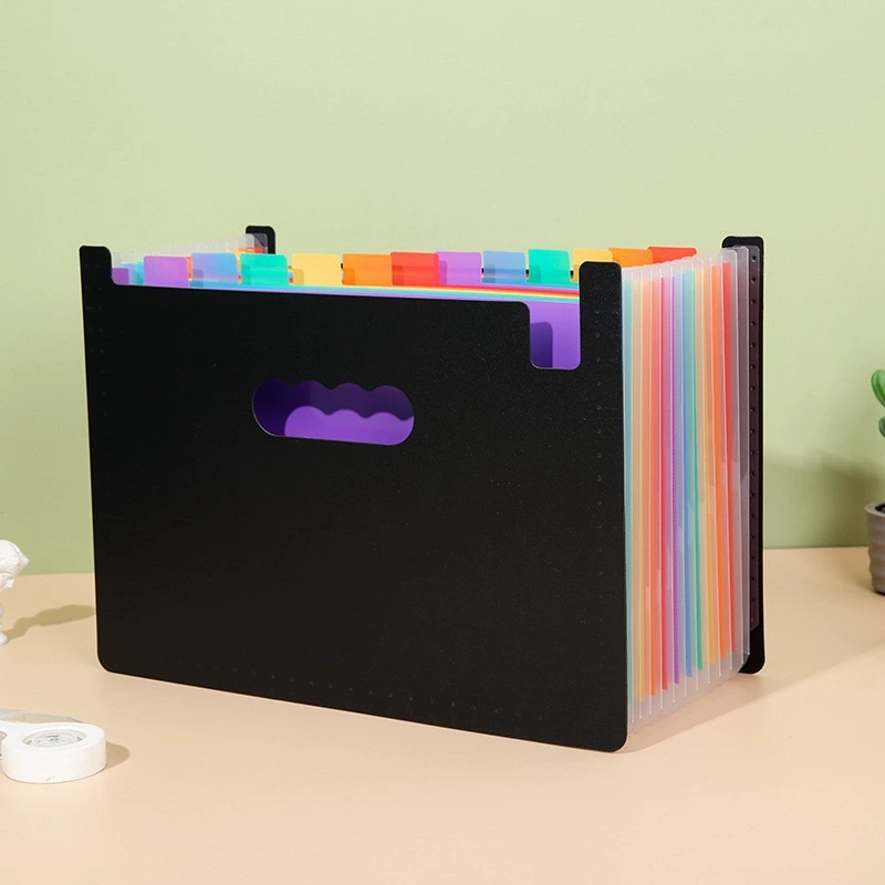 Rainbow organ, multilayer organizer bag for folders, table storage bag, new collection, classification