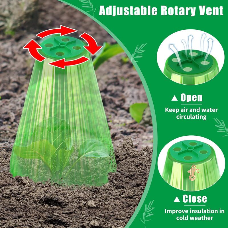 Plant Protective Cover with Vent Valve Sunscreen Seedling Cover Plant Cover Waterproof Garden Plant Vegetable Seedling Special