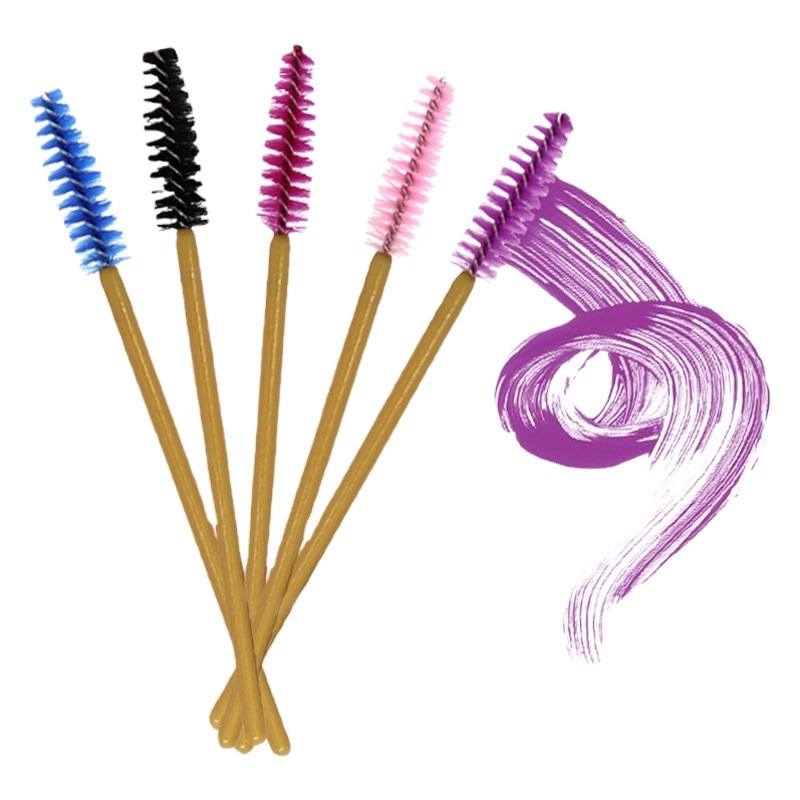 50 Pieces/Pack Disposable Makeup Nylon Eyelash Brush Comb Eyelash Curler Makeup Tool Eyelash Brush Makeup Brush