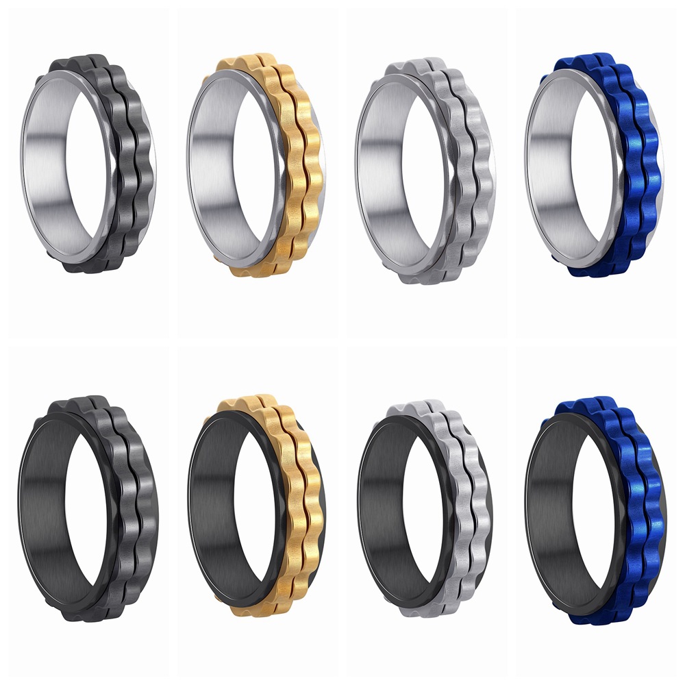 11g Weight Vacuum Plating Gold Plating Process Gold Plated Plating Material Anxiety Ring Classification 7, 8, 9 Ring Size 1 Piece Quantity Daily Occasion 304 Stainless Steel Material Printing Pattern Unisex Gender Plating Design Simple Style Style Wholesale Jewelry Simple Style Printing 304 Stainless Steel Gold Plated Plating Rings 无
