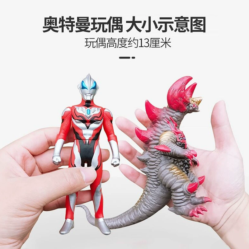Bandai Ультра подвижный Ультрамэн Тига монстр минифигура кукла из мягкой резины