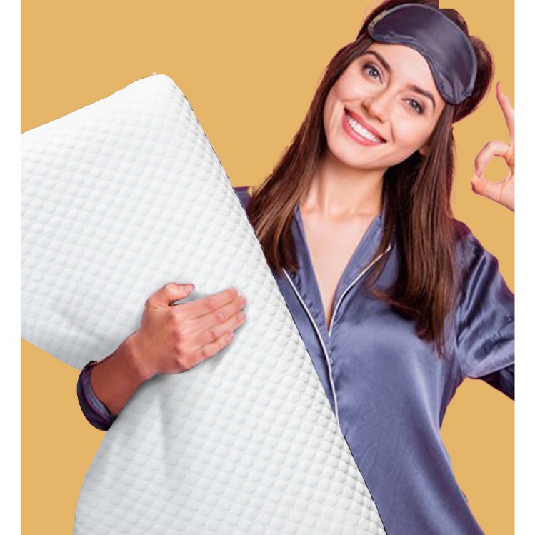 Almohada de pan de espuma con memoria explosiva transfronteriza súper suave con partículas de gel Almohada de espuma con memoria de rebote lento