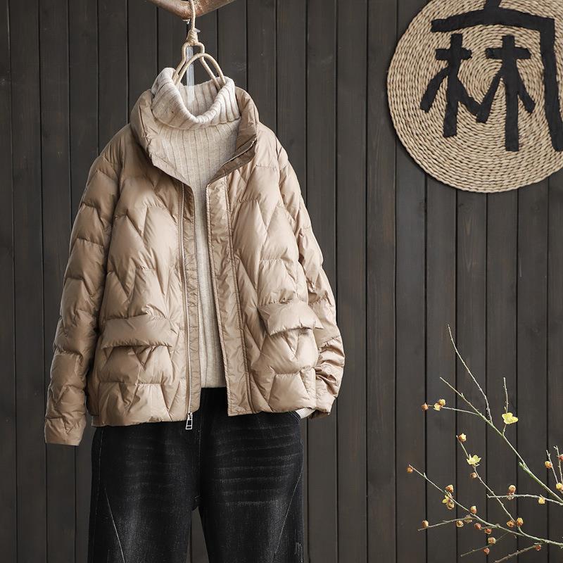 Demi-season light and thin fashionable down jacket