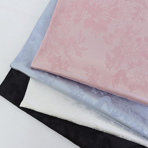 New Imitation Silk Han Dynasty Jacquard National Style Stretch Satin Flower Jacquard Fabric Dress Lining Satin Fabric