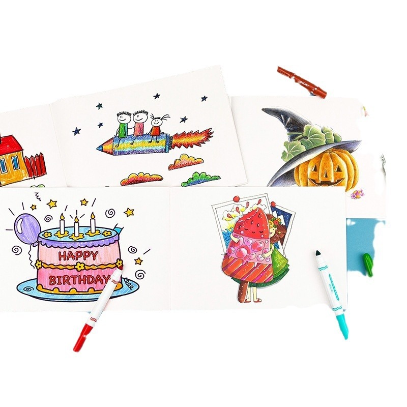 Deli libro de dibujo para niños 7717/7718 papel de arte libro de dibujo de 20 páginas libro de dibujo de estudiante libro de dibujo image 6