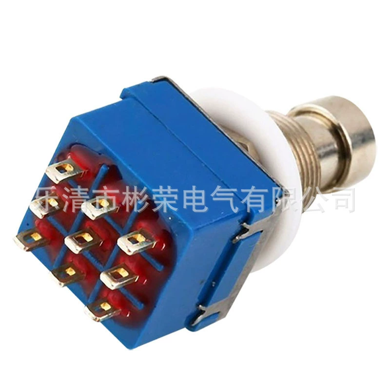 Кнопка эффектора девятифутового переключателя 3PDT прям-через гвоздь ноги ногтя шага переключателя Истинный обход