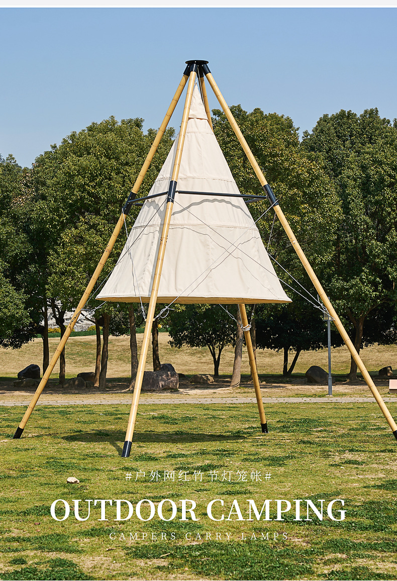 Bar Outdoor Holiday Outdoor Camp Restaurant Seaside Beach Bamboo Lantern Tent