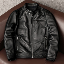 Men's Spring Jacket Motorcycle Jackets Man Genuine Leather B