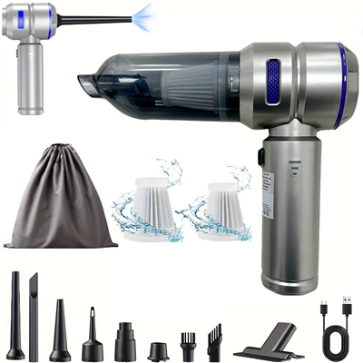 Car Vacuum Cleaner with Wireless Tozsoranlar - vacuum-cleaner-121-silver-gray-blue-suit