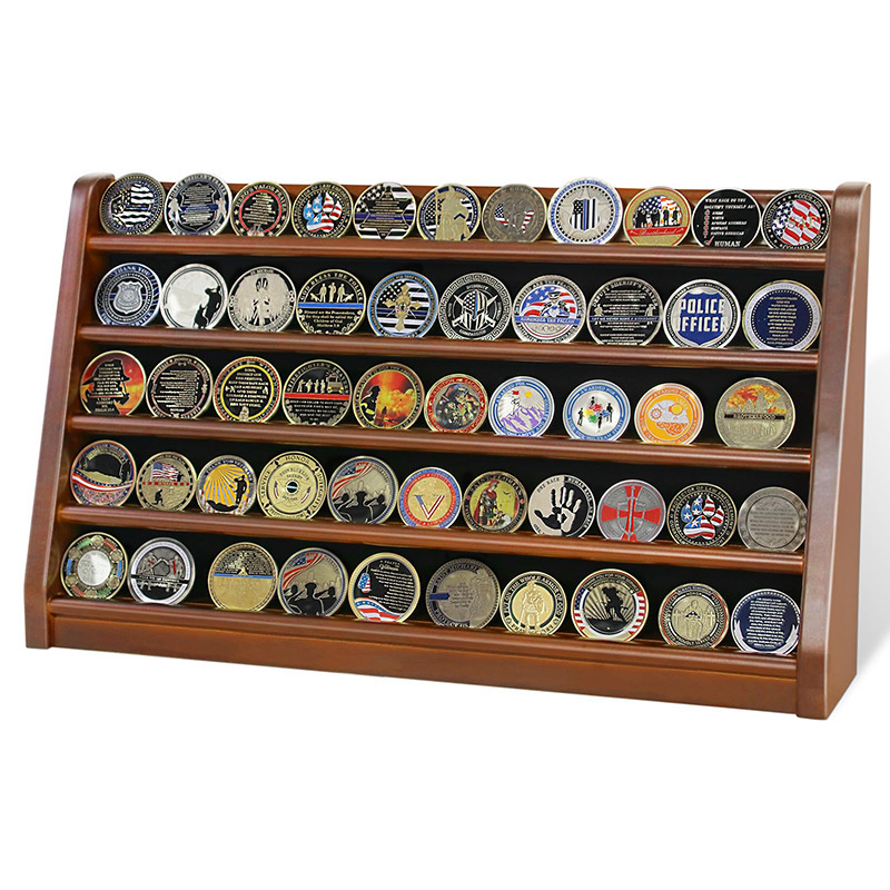 Wooden Commemorative Coin Display Stand, Commemorative Medal Storage Rack, Commemorative Coin Collection Rack, Challenge Coin Holder Display Stand