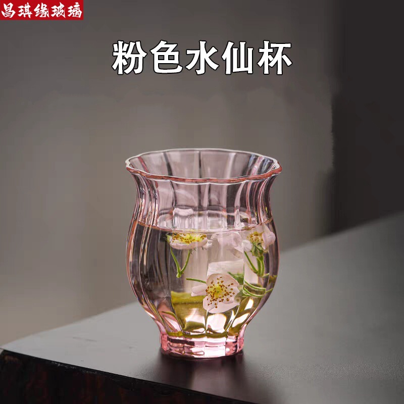 Transparent Narcissus Cup Master Cup Single Cup Female Kung Fu Small Tea Cup Personal Fragrance Tea Cup Glass Flower Tea Cup Transparent Narcissus Cup Master Cup Single Cup Female Kung Fu Small Tea Cup Personal Fragrance Tea Cup Glass Flower Tea Cup