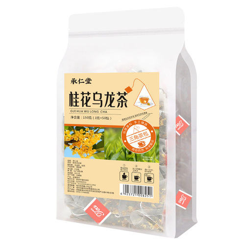 50 packs Osmanthus Oolong Tea Bags, 150g High-Quality Osmanthus Health Food Flower Tea Bozhou Health Tea Sachets