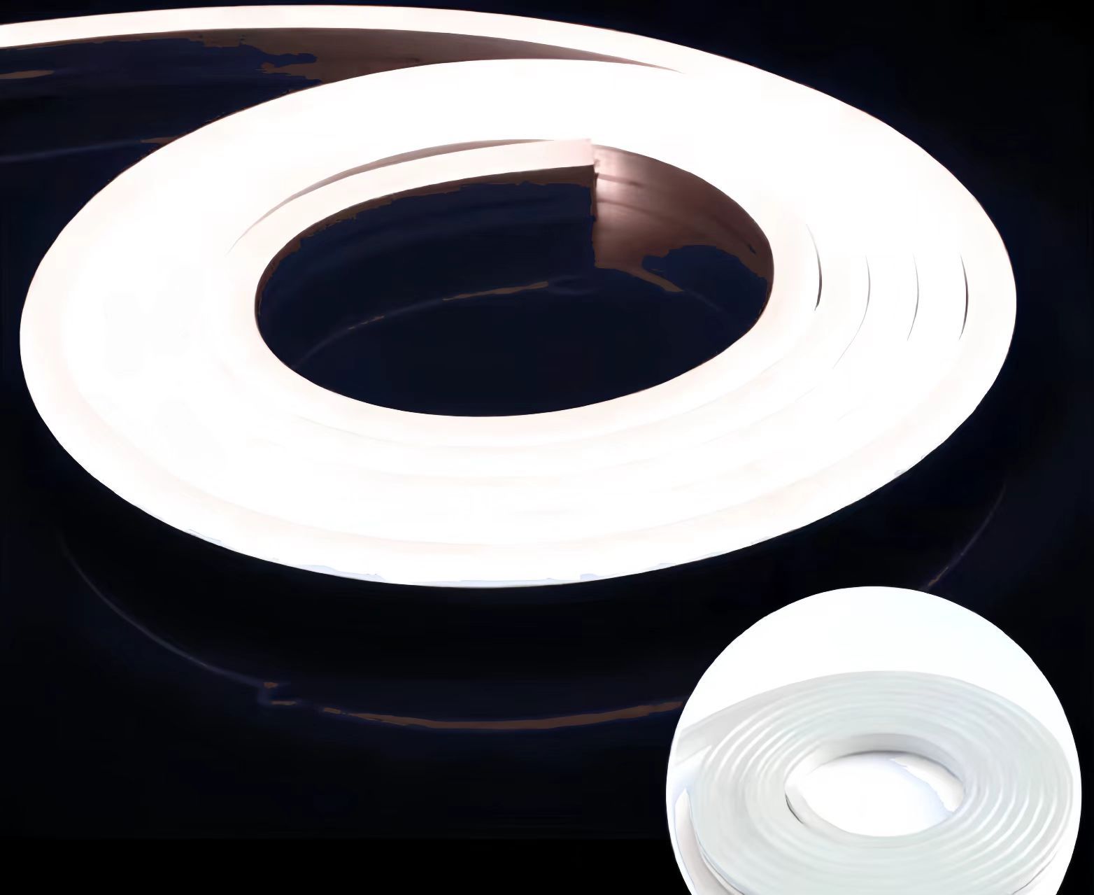 Tira de Luz LED Neón Flexible RGB 12V 6x12mm Impermeable para Publicidad Exterior