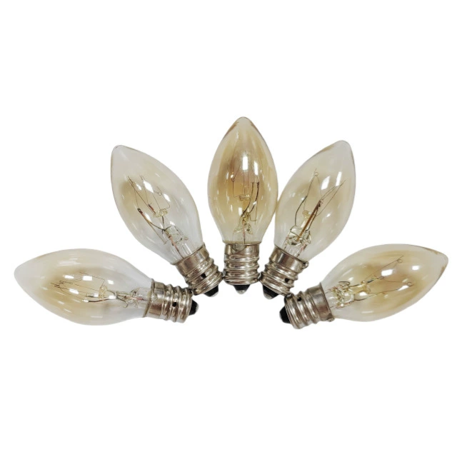 Сменная лампа C7, цветной прыгающий пузырь 120 В, 7 Вт, красный, желтый, синий, зеленый, розовый, прозрачное стекло