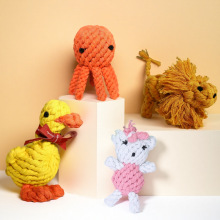 狗狗玩具磨牙耐咬泰迪比熊博美绳结长颈鹿小型犬狗宠物用幼犬