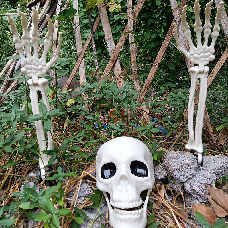 Esqueleto de Halloween esqueleto de tres piezas truco de simulación brazo esqueleto de escape accesorios de diseño