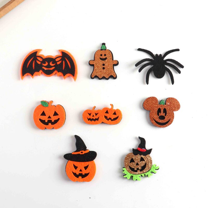 ハロウィンゴーストパンプキンフェルトDIYヘアバンドデコレーション素材パック子供用ヘアアクセサリーヘアピン飾りアクセサリー|undefined