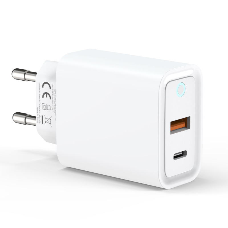 33W galio nitruro Código europeo teléfono móvil dual Puerto cargador cabeza certificación CE Gan carga rápida PD + qc3.0 cabeza de carga