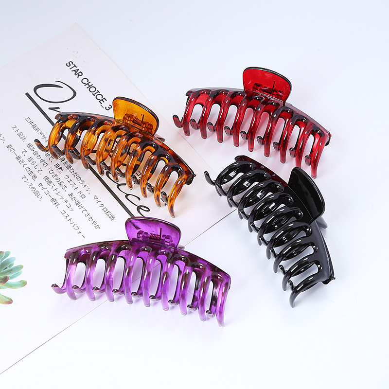 Factory Direct Sales European And American Hot Crystal Hair Accessories Crab Clamp Shark Clip Large Keel Grip Temperament Hair Clip display picture 1