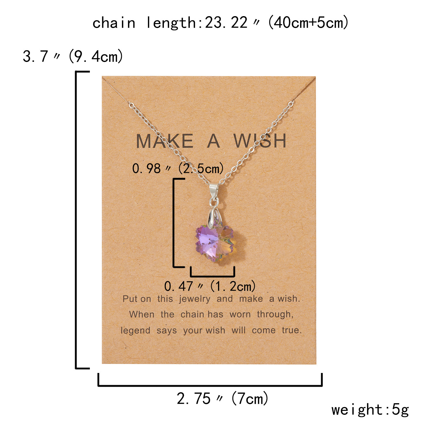 Fashion Starfish Heart Shape Alloy Plating Artificial Crystal Womenu0027S Pendant Necklace 1 Piece