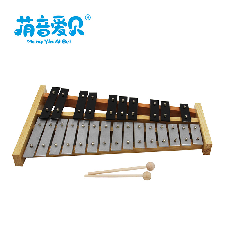 Mano golpeando placa de aluminio Orff percusión instrumento 25 sonido placa hierro los niños juguete mano golpe instrumento musical al por mayor