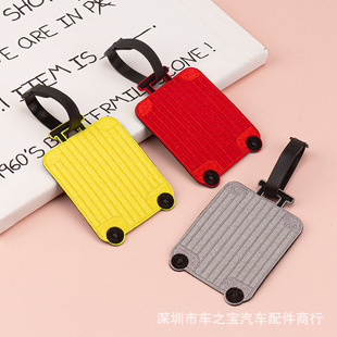 DIY luggage tag suitcase tag South Korea ins style luggage case tag anti-lost hot cloth sticker blank name strip