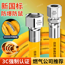 3C认证天燃气专用金属波纹连接管304不锈钢防爆燃气软管家用管道