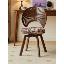 时尚简约精致典雅新创意实木家用电脑椅卧室化妆椅客厅餐椅学习椅