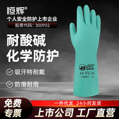 Henghui 耐酸性および耐アルカリ性手袋、卸売、耐薬品性、防水性、耐腐食性、ワンピース配送、耐薬品性、厚手