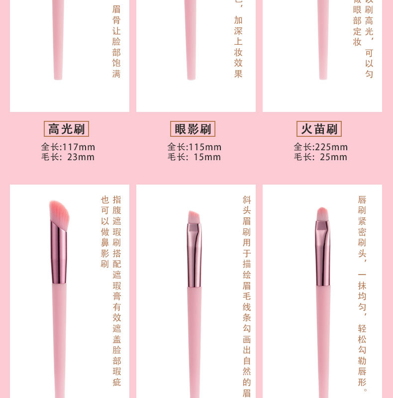 Cangzhou makeup brush set, portable loose brush, blush brush, dot color brush, soft bristle makeup set, brush, complete set of beauty tools undefined