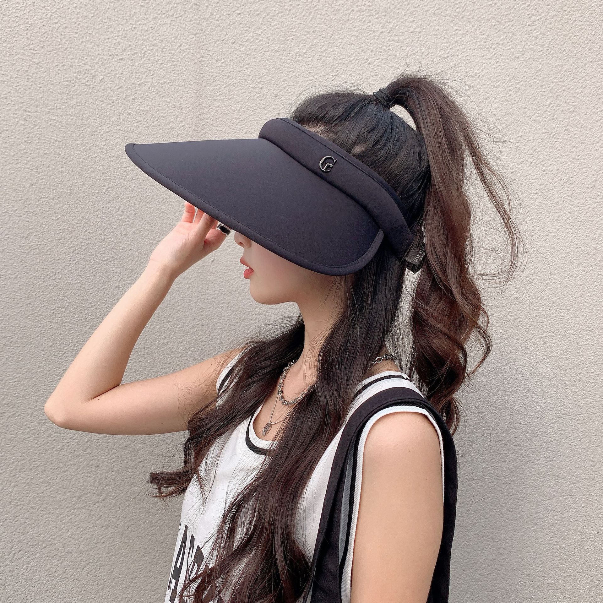 Children's Summer Breathable Sun Hat, UV Protection, Face Covering, Open-Top Fashion Sun Hat, Wenling Hat Factory