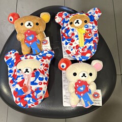 轻松熊熊哥熊妹花花睡袋挂件毛绒公仔玩偶珠链扣包挂饰
