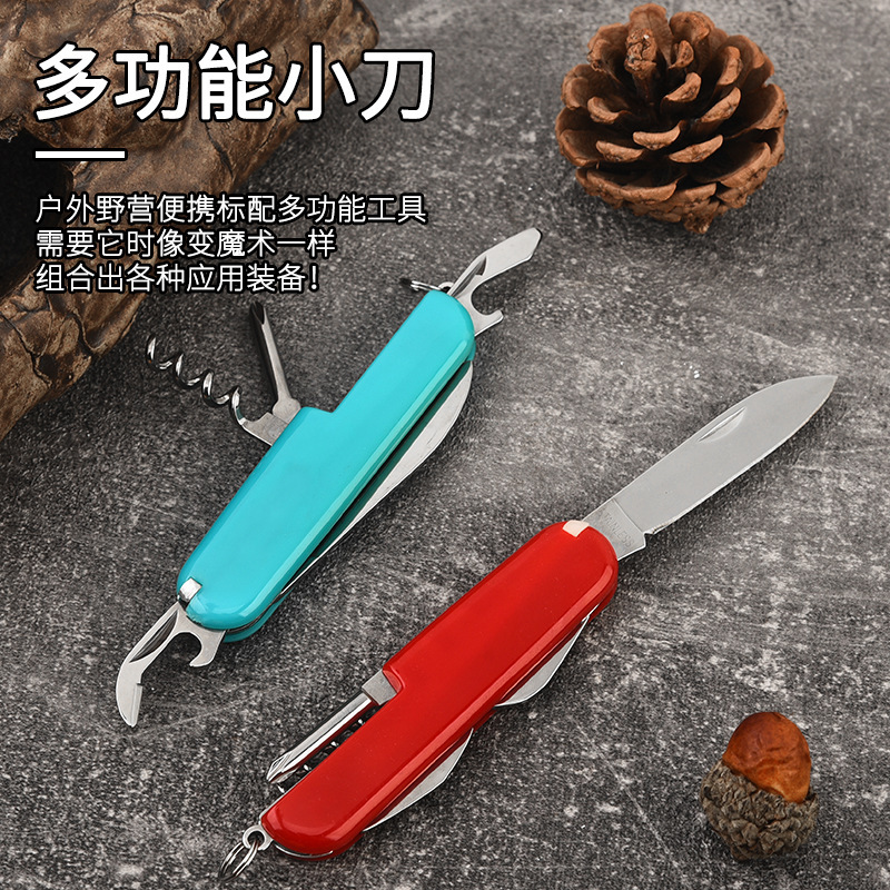 Manufacturer Stainless Steel Multifunctional Knife Portable Folding Swiss Knife Gift Folding Knife Outdoor Camping Self-Defense Knife