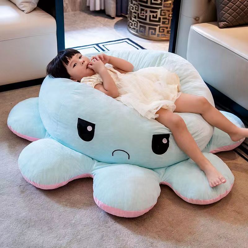 New cute flip octopus doll pillow double-sided flip face octopus doll sofa pillow wholesale New cute flip octopus doll pillow double-sided flip face octopus doll sofa pillow wholesale