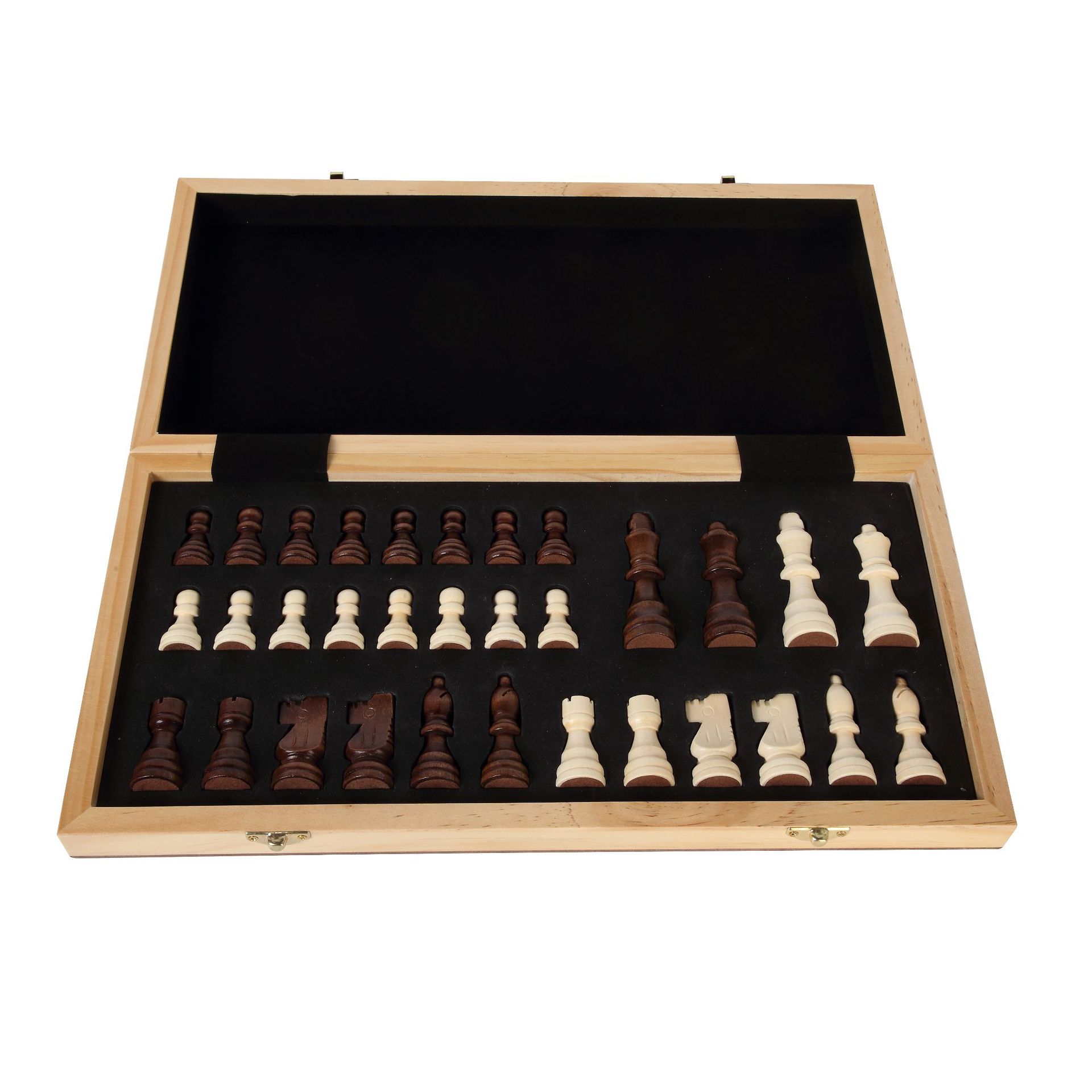 Best-selling Cross-border Wooden 15inch Magnetic Set, Portable Foldable Solid Wood Chess Board Game Set_desvips.com