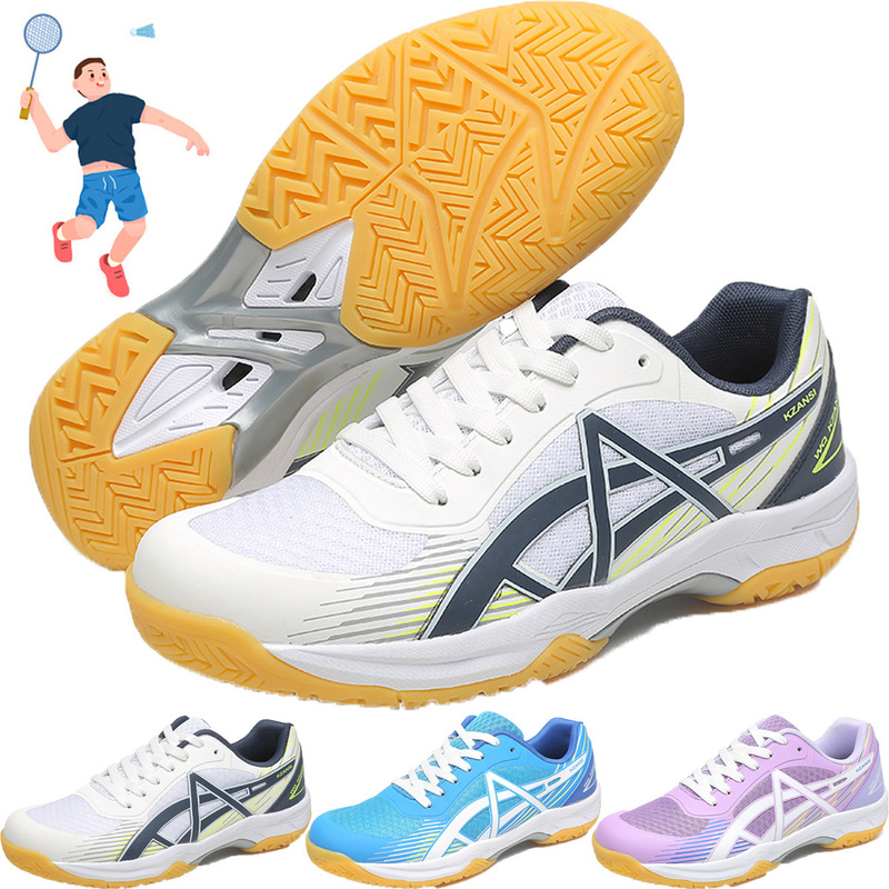 2024 New Men's and Women's Summer Breathable Non-Slip Sports Tennis Shoes for Sports Students, Practical Badminton Shoes for Men