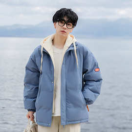 2023情侣棉服男假两件连帽潮牌加厚保暖棉衣服5组图片2273 6677 2