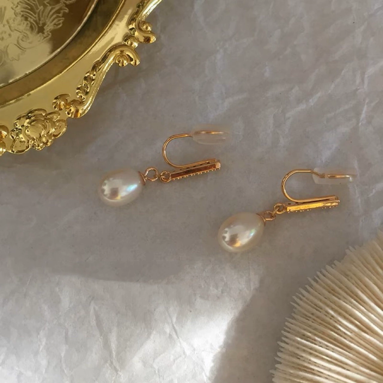 Серьги из натурального каплевидного жемчуга с цирконом, серьги со стразами, модные высококачественные москитные благовония, клипса для ушей, Серебряная игла, в Корейском стиле