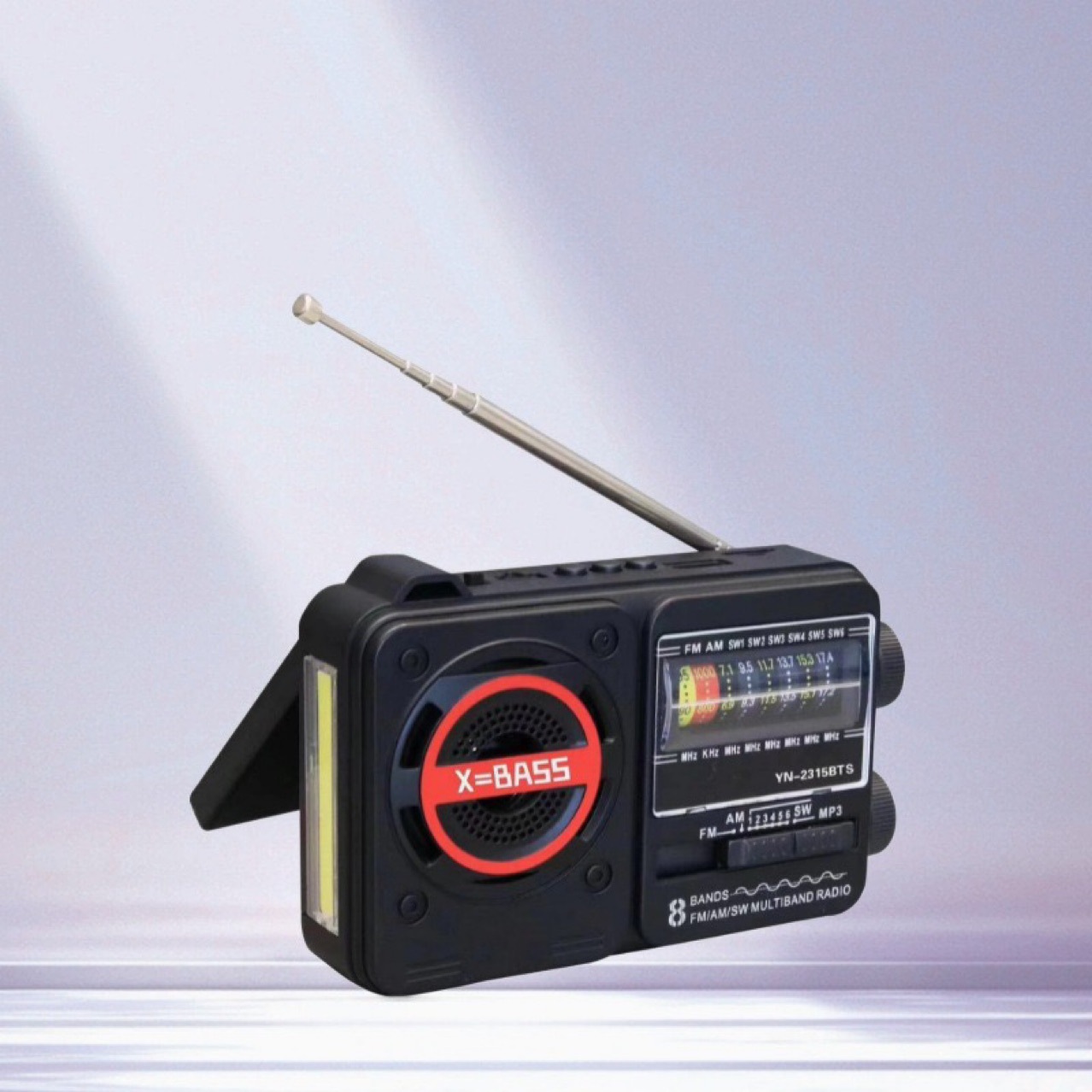 Radio solar al aire libre portátil AMFMSW multibanda Bluetooth emergencia multifunción hogar retro pequeño