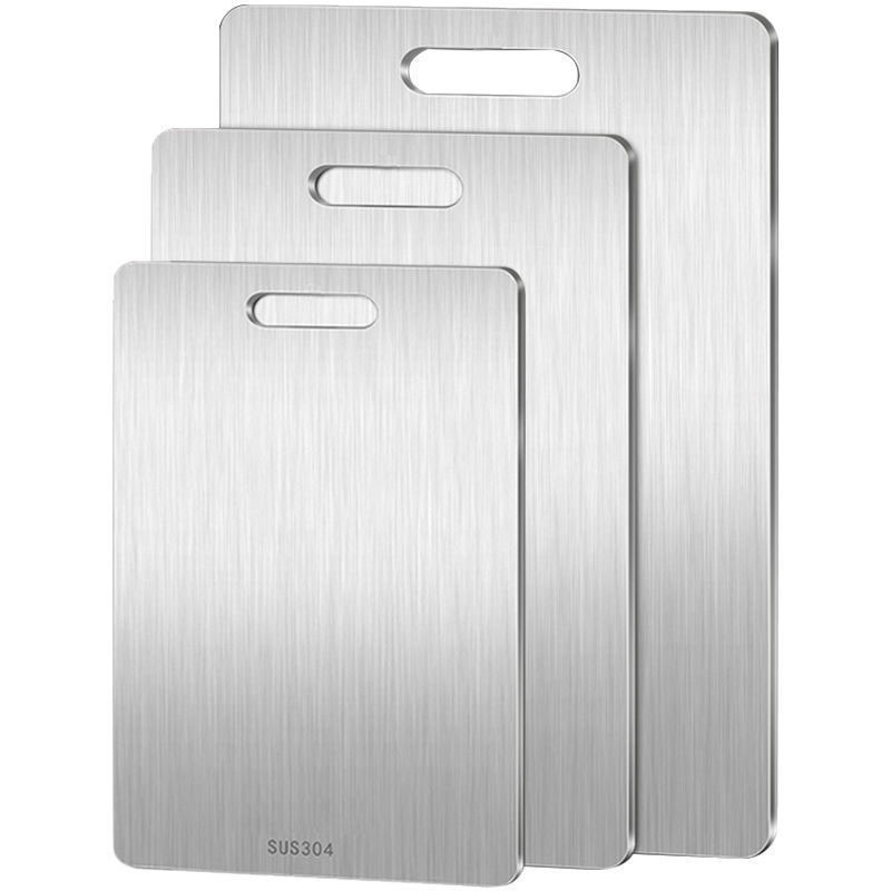 Stainless Steel Cutting Board Anti-bacterial Anti-mildew Large Chopping Board and Panel Chopping Board Cutting Fruit Board Kitchen Supplies