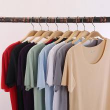 薄款 女式冰丝无痕短袖 随心裁 修身T恤打底半袖衫一件代发批发