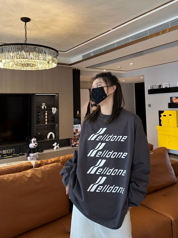 跨境爆款WE11立体印花小熊休闲宽松情侣T恤男女同款卫衣外贸批发|undefined