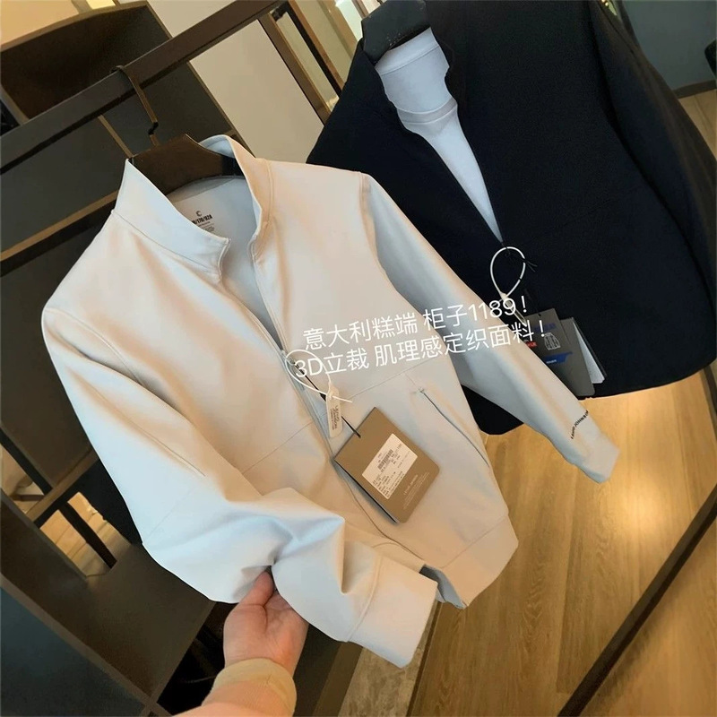 Highly recommended! Italian Leavo Johnson high-end sporty simple versatile stand-up collar jacket for men Highly recommended! Italian Leavo Johnson high-end sporty simple versatile stand-up collar jacket for men