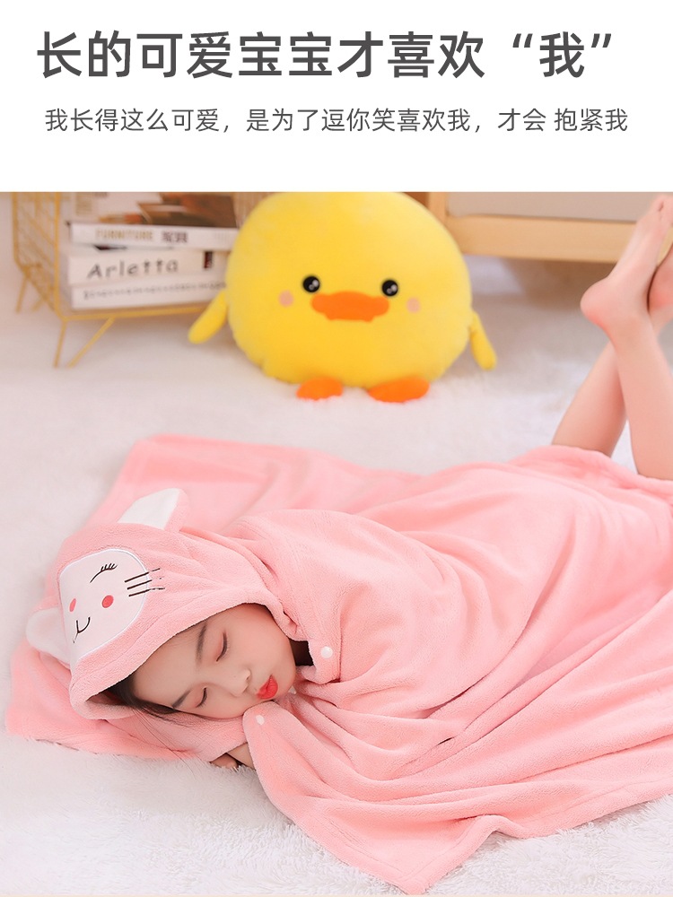Wholesale Children's Bath Towel Cloak Hooded Baby Boys and Girls Bathrobes Larger Than Cotton Absorbent Baby Bath Wearing Wrap
