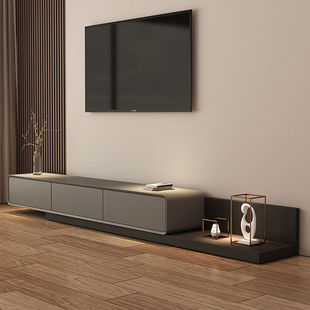 Scandinavian Tv Cabinet Coffee Table Set Normcore Accessible Luxury Retractable Tv Cabinet Living Room Modern Simple Small Apartment