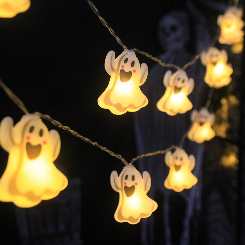 Luces LED transfronterizas, luces de cadena para Halloween, luces solares con forma de calabaza, luces decorativas para días festivos, luces de ambiente festivo para exteriores, luces coloridas