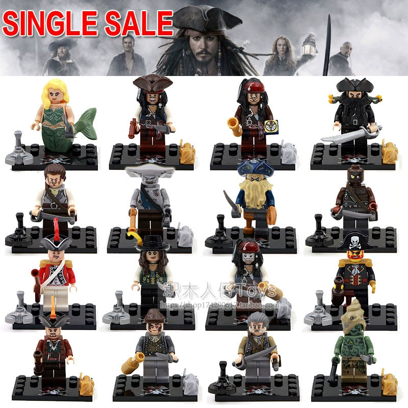 Пираты Карибского моря Дэвид Джонс Джек Элиза Baying KSZ515 518 Совместимо с Lego