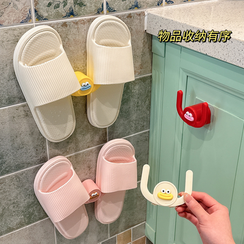 Finishing Storage Rack Draining Artifact Wall-mounted Non-perforated Wall-mounted Toilet Bathroom Slippers Rack